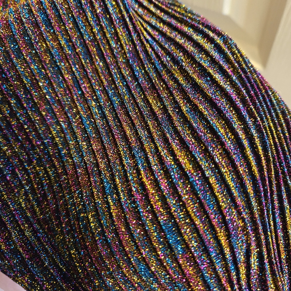 Ronny Kobo Collection Shimmering Multicolor Long Sleeve Dress